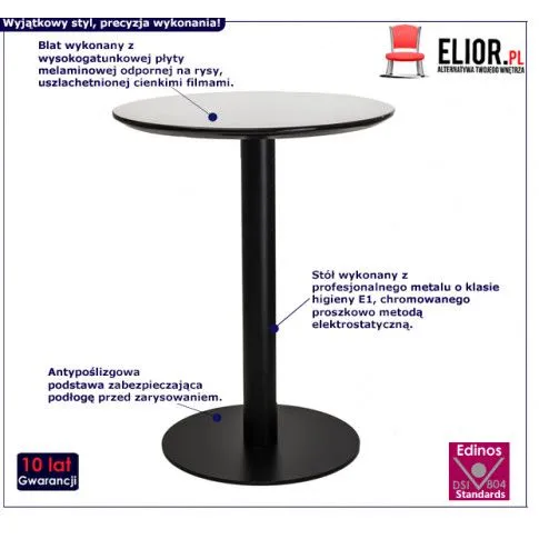 Fotografia Stół Buggi 60 cm - czarny z kategorii Stoły