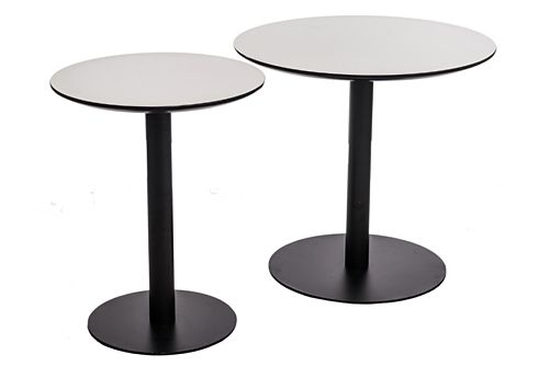 Loftowe stoły Tremis - czarno białe