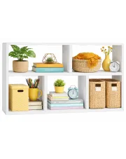 Biała półka regał wiszący 5-komorowy - Lendo w sklepie Edinos.pl