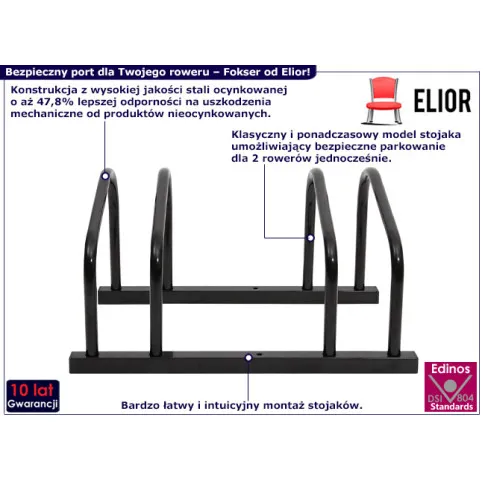 Podwójny stojak rowerowy1 Fokser 3X