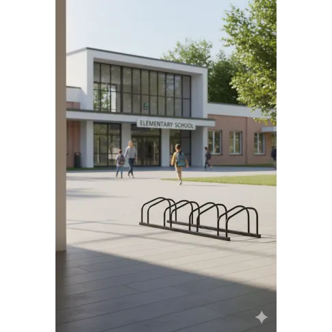 Miejski czarny stojak na 4 rowery   Beline 5X