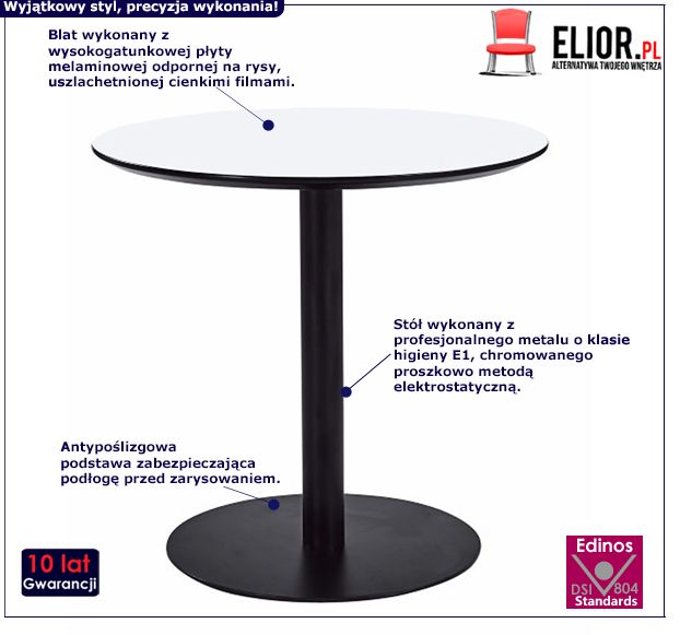 Modny stół Tremis - 80 cm
