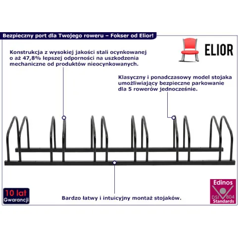 Stojak rowerowy metalowy Fokser 7X