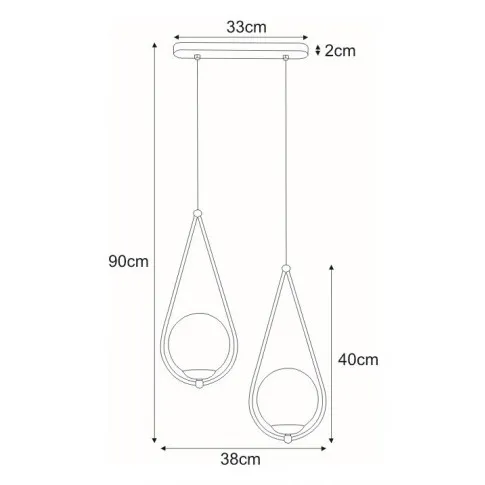 Zdjęcie elegancka lampa wisząca glamour nad stół S053-Maestor | Edinos.pl