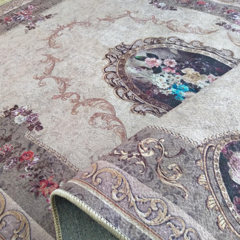 Brązowy dywan w klasycznym stylu Bedos 4X