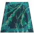 Prostokątny zielony dywan z nowoczesną ramką Sellu 9X