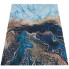 Prostokątny niebieski dywan z krótkim włosiem - Sellu 4X