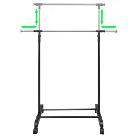 Zdjęcie pojedynczy wieszak na kółkach Fine 5X z regulacją | Edinos.pl