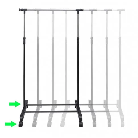 Szczegółowe zdjęcie nr 4 produktu Regulowany wieszak na kółkach - Fine 5X