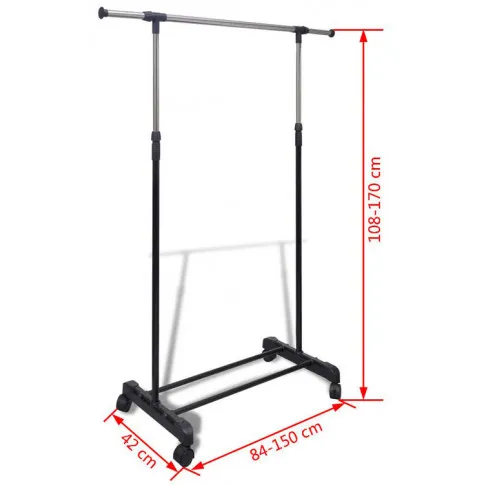 Szczegółowe zdjęcie nr 7 produktu Regulowany wieszak na kółkach - Fine 5X