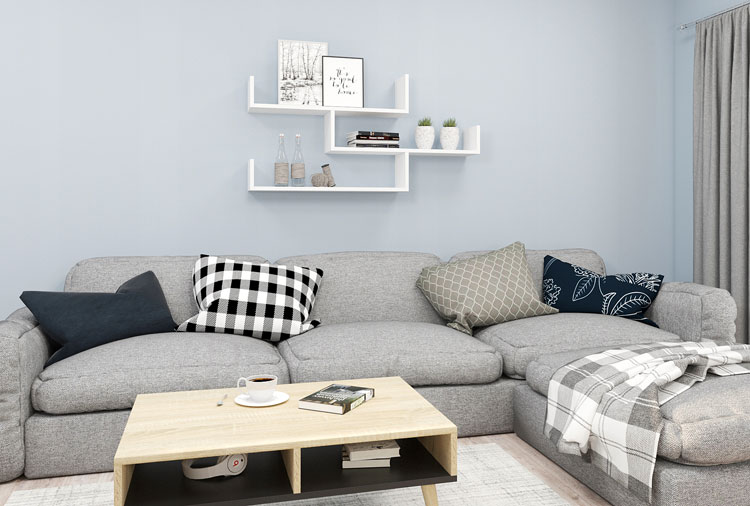 Minimalistyczna półka ścienna sonoma Tabou