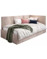 Beżowy tapczan z pojemnikiem Huzox - 4 rozmiary w sklepie Edinos.pl