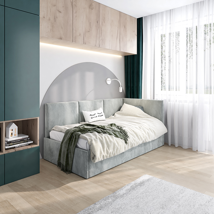 łóżko młodzieżowe typu L Huzox