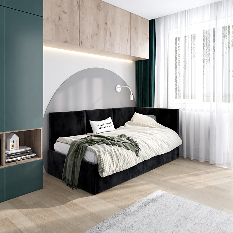 łóżko młodzieżowe typu L Huzox