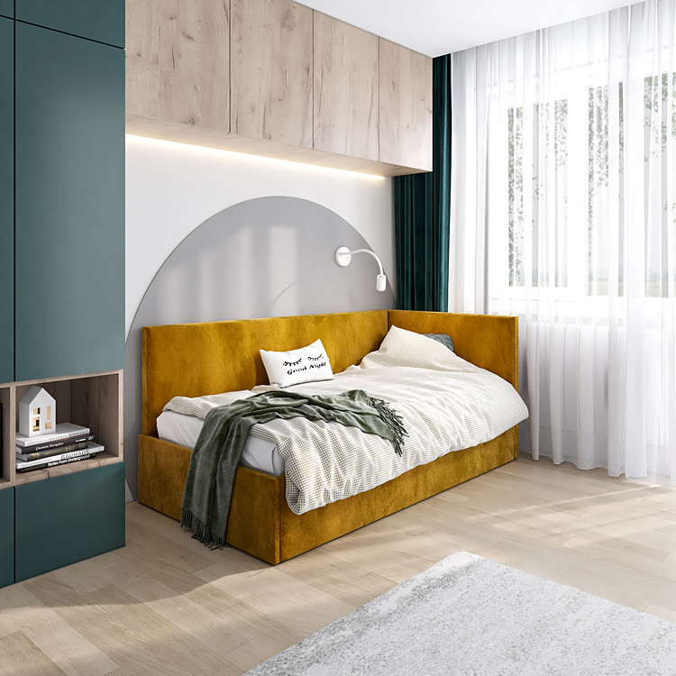 łóżko młodzieżowe typu L Salma