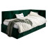 Zielone łóżko młodzieżowe z oparciem L Somma - 3 rozmiary