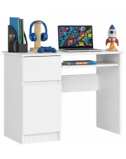 Białe biurko dla dzieci z szufladą - Torres 3X w sklepie Edinos.pl
