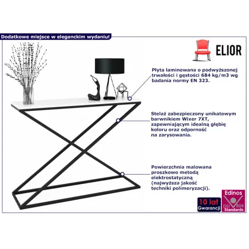 Fotografia Industrialna konsola czarny + biały połysk - Logan 4X z kategorii Konsole