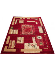 Czerwony wzorzysty dywan w retro stylu - Fendy 8X w sklepie Edinos.pl