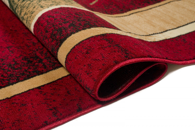 Czerwony dywan w klasyczny wzór Fendy 9X 