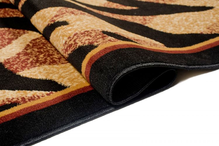 Czarny prostokątny dywan do pokoju Weryl 4X
