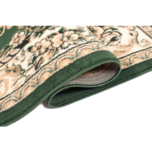 prostokatny zielony dywan z krótkim włoaisem ritual 8X
