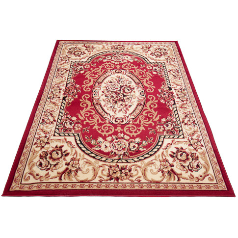 czerwony klasyczny dywan z krótkim właosie ritual 8X