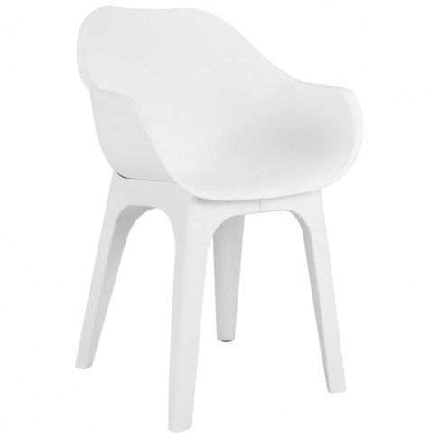 Fotografia Zestaw mebli ogrodowych Lirma - biały z kategorii Stoły, krzesła, ławki