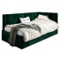 Zielone tapicerowane łóżko z oparciem Casini - 3 rozmiary