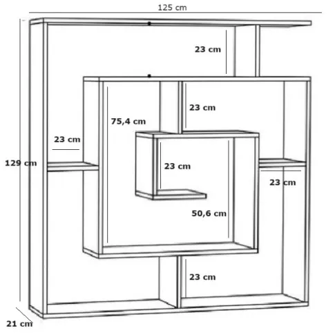 Zwymiarowanie regał LEON