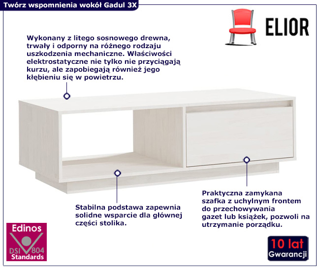 stolik z otwierana szafka Kokarex 3X