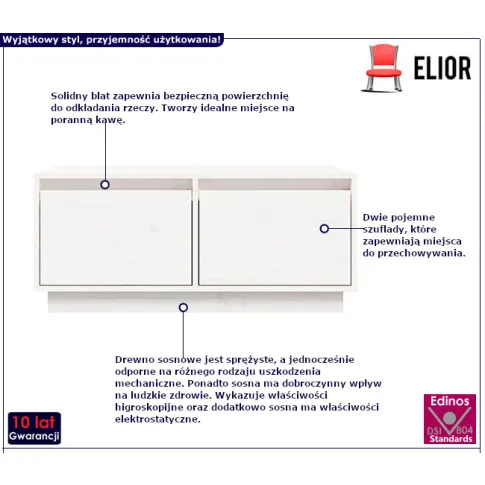 Lioren biały stolik kawowy