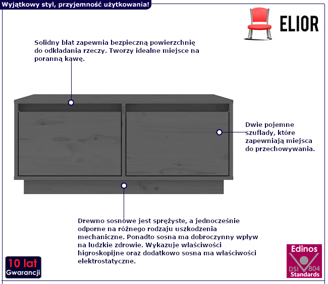 Stolik kawowy do salonu Velamro