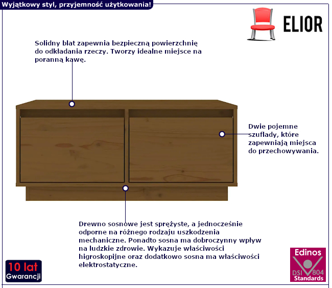 Stolik kawowy do salonu Velamro