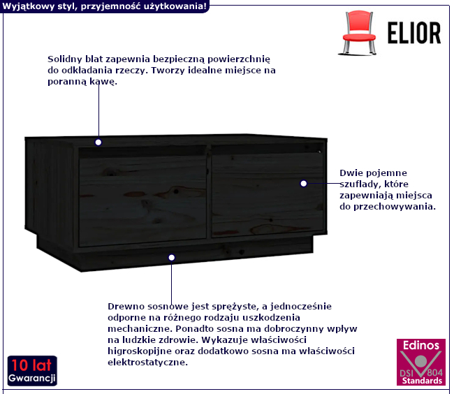 Stolik kawowy do salonu Velamro