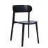 Zdjęcie produktu Czarne minimalistyczne krzesło - Euforia.