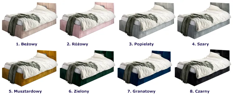 kolory łózka Hixo 3X