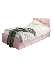 Różowe młodzieżowe łóżko z pojemnikiem Lenny 3X - 3 rozmiary w sklepie Edinos.pl