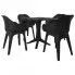 Zdjęcie produktu Zestaw mebli ogrodowych Wadin 3X - szary antracyt.