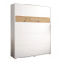 Pionowy półkotapczan biały + dąb artisan - Oksor 6X 160x200