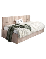 Beżowe łóżko sofa z funkcją spania Lenny 4X - 3 rozmiary w sklepie Edinos.pl