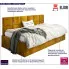 Tapicerowane musztardowe łóżko sofa Lenny 4X