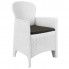 Fotografia Zestaw mebli ogrodowych Belvo 2X - biały z kategorii Stoły, krzesła, ławki