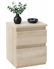 Szafka nocna z dwoma szufladami dąb sonoma - Merfis w sklepie Edinos.pl
