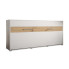 Nowoczesne rozkładane łóżko biały + dąb artisan - Foxor 3X 90x200