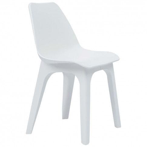 Fotografia Zestaw mebli ogrodowych Alner 2X - biały z kategorii Stoły, krzesła, ławki