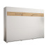 Młodzieżowe łóżko chowane w szafie biały + dąb artisan - Foxor 6X 160x200