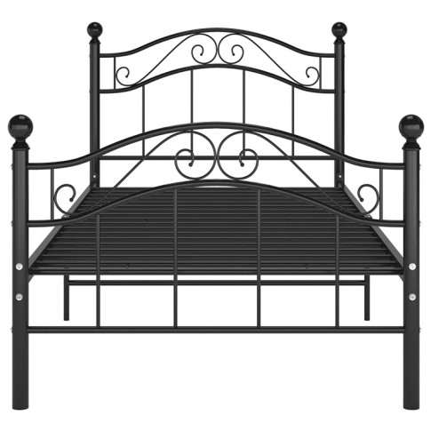 Loftowe czarne łóżko Zaxter