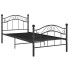 Czarne metalowe łóżko w stylu loftowym 100x200 cm - Zaxter