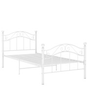 Białe metalowe łóżko w stylu industrialnym 90x200 cm - Zaxter